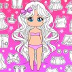 Girl game Chibi Doll Coloring & Dress Up
