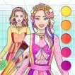 Girl game COLLEGE GIRL COLORING DRESS UP